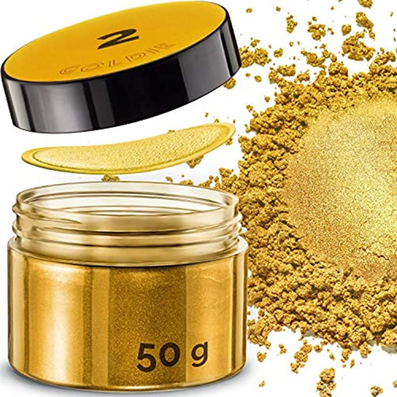 Gold Mica Powder for Epoxy Resin 1.7 Oz - 50g Natural Coloring Cosmetic Grade Pi